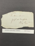 US Civil War Brevet Major General Joseph Alexander Cooper 1823-1910 Cut Signature