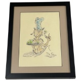 Dr Seuss (1904-1991) Drawing of Grinch Signed Lower Right 12