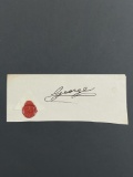 George the Fifth, Former King of the United Kingdom Cut Signature with Wax Seal