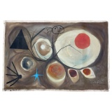 Joan Miro (1893-1983) Signed Abstract Oil on Canvas
