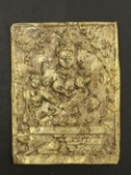 Indonesian 14th Century Mixed Metal Rare Plaque of Hariti from the Majaphit Empire
