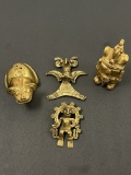 Pre Colombian Tairona Tumbaga Pendant Mixed Metal Ancient Animal Lot