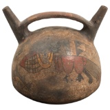 Double Spout and Bridge Bottle Paracas Period Peru