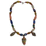 AN ANCIENT MOSAIC GLASS BEAD NECKLACE