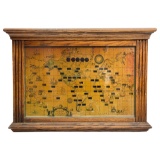Vintage 1950's World Time Zone Illuminated World Time Clock