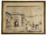 John Frederick Lewis - Gate of the Wine Etching