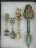 Ancient Egyptian Stone Carved Spoons Lot