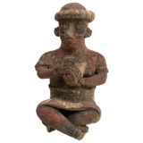 Ancient Ixtian Protoclassic Nayarit Seated Figurine