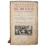 Antique Historia De La Conquista De Mexico Hardcover Book