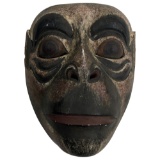 Antique Japanese Kagura Carved Wood Mask