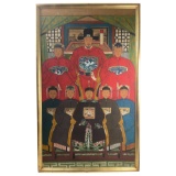 Chinese Oil on Canvas Painting of Imperial Family Ancestor's Protrait
