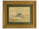 Hand-Colored Lithograph of The Church of San Jaco