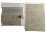 Calvin Coolidge (1872-1953) Hand Written and Signed Letter Dated 1929 with Original Envelope