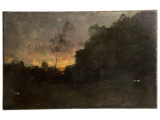 Nicolae Grigorescu (Romanian, 1838-1907) Oil on Canvas Signed Landscape Painting