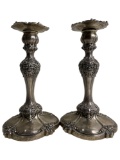 Pair of Tiffany & Co. Antique Sterling Silver Candlestick Holders