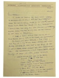 Bo Brown - American Cartoonist Hand Written and Signed Letter to Bill Herman