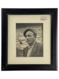 Lee Blaidsell - Black & White Self Portrait Photograph with Studio Stamp on Verso
