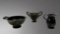 Three-Piece Greek Terracotta Group: Zenon Figurine and Blackware Vessels â€“ 1st Century BC