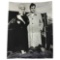 Vintage Black & White Photo Signed in Pen Elizabeth Taylor & Mike Todd
