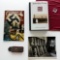 Vintage WW2 German Books and Photo of Paintings of The Fuehers Face and a Colonel Standartenfueher e