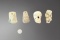 OLD CHINESE STONE figurine lot of 5