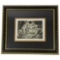 Vintage Greco-Roman Kuma Sutra Etching Framed 12inx10in