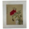 Vintage Asian Watercolor On Silk Paper Oriental Art With Signature & Stamp, 16inx14in