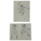 Vintage Street Fighter Pencil Drawing On Paper Of Chun Li, 9inx12in