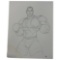 Vintage Street Fighter Pencil Drawing On Paper Of Balrog, 14inx11in