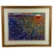 Vintage Abstract Painting on Board Unknown Artist, Measures at 26x32 inches