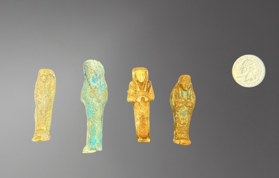 Egyptian Ushabtis â€“ Ptolemaic Period, circa 332â€“30 BC Set of 4