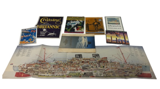Antique VTG Cruise Line Ephemera