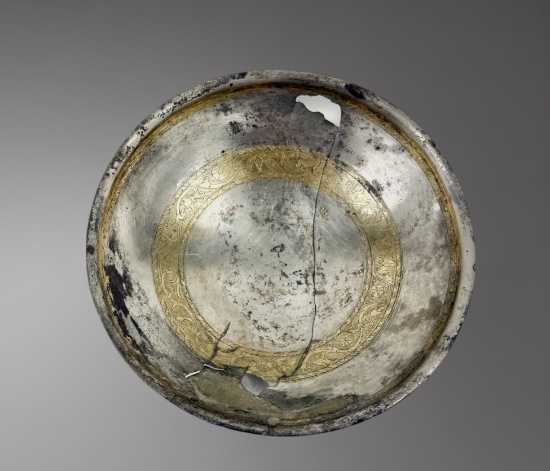 Sasanian Silver Bowl with Gold Wash â€“ 2nd Century BC