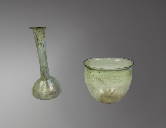 Two Roman Glass Vessels â€“ 1st Century AD