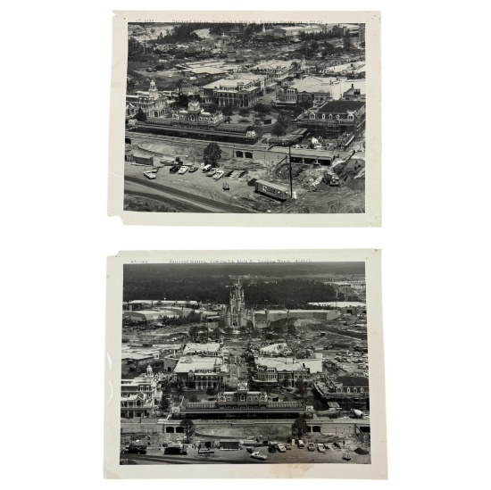 Disneyland Castle Mainstreet Construction Blk/WHT Original 1971 Photo