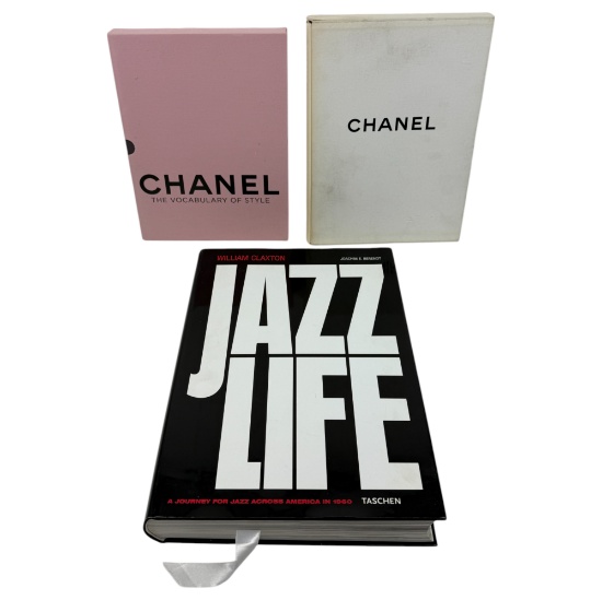 FASHION BOOK COLLECTION LOT OF CHANEL AND JAZZ LIFE LOT OF 3