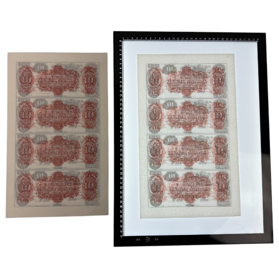 Canal Bank of LA $10 Uncut Sheet New Orleans LA LOT of 2