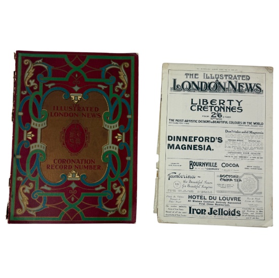 Vintage Illustrated London News The Coronation Record Number Book & The Liberty Cretonnes