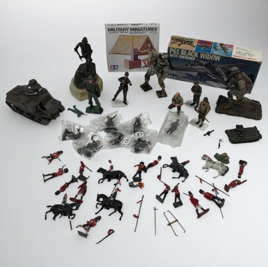 Vintage Military Action Figure & Model Kit Lot