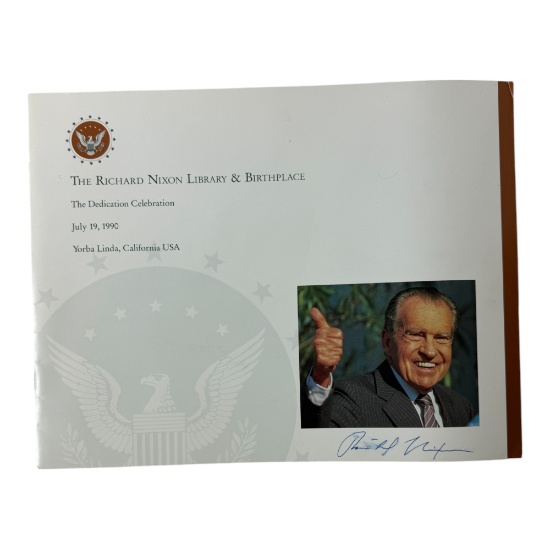 Vintage Richard Nixon Signature, The Richard Nixon Library & Birthplace Booklet
