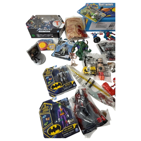 Vintage Assorted Marvel & DC Action Figure and Toy Lot