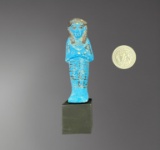 Egyptian Blue Faience Ushabti â€“ Late Period, circa 664â€“332 BC