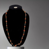 Egyptian Ancient Carnelian and Faience Bead Necklace â€“ circa 3rdâ€“1st Century BC
