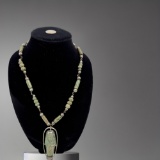 Egyptian Ancient Silver Ushabti and Faience Bead Necklace â€“ circa 3rdâ€“1st Century BC