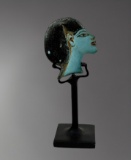 Egyptian Faience Face Insert â€“ New Kingdom, circa 1550â€“1070 BC