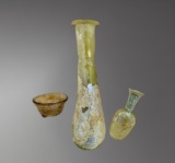 Rare Miniature Roman Glass Perfume and Ointment Bottles â€“ 1stâ€“3rd Century AD
