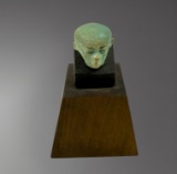 Egyptian Faience Head of Ptah â€“ 1st Century BC