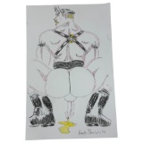 Vintage Randy Coleman Signed & Dated Gay Male Interest Original Drawing Illustration Art