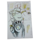 Vintage Randy Coleman Signed & Dated Gay Male Interest Original Drawing Illustration Art
