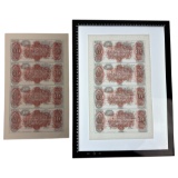 Canal Bank of LA $10 Uncut Sheet New Orleans LA LOT of 2